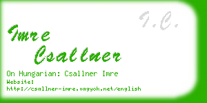 imre csallner business card